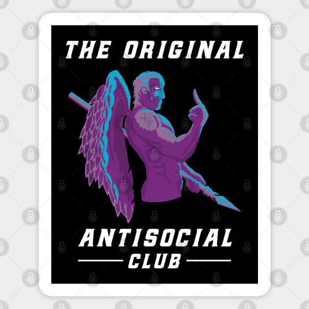 The Original Antisocial Club Lucifer Antisocial Angel Magnet by atomguy